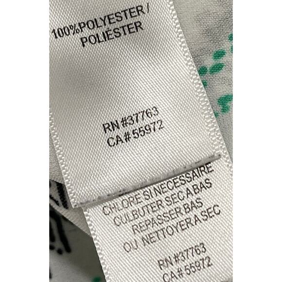 Laundry by Shelli Segal Top Size 12 Green Sleeveless All Over Print Hippie Boho - Picture 5 of 6